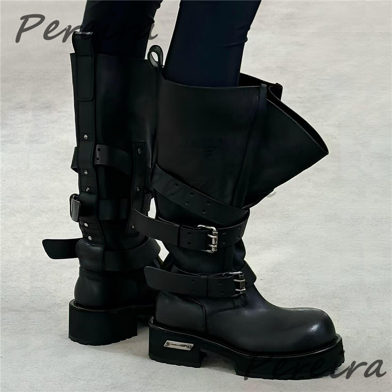 Bottes de moto rétro avec bouc - Leather Classic Strap avis et prix