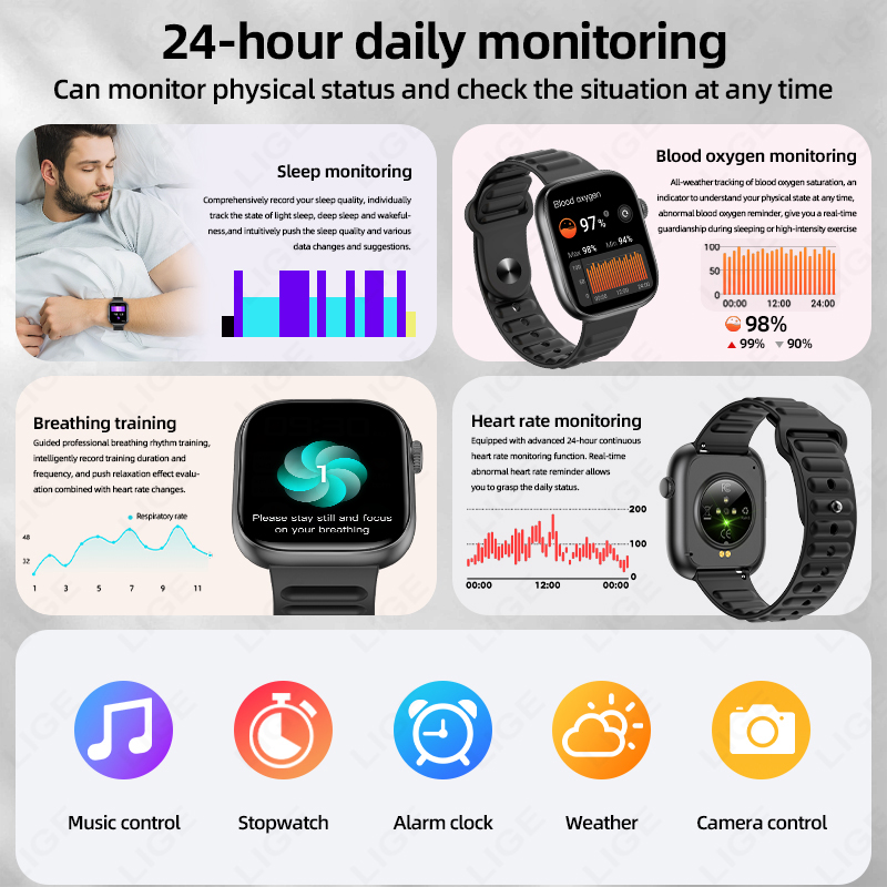 Montre connectée LIGE pour hom - Smartwatch Custom avis et prix